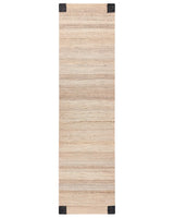 Runner Rug Beige and Black Jute 80 x 300 cm Rectangular Woven Rustic Style Hallway Bedroom Beliani