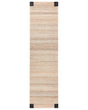 Runner Rug Beige and Black Jute 80 x 300 cm Rectangular Woven Rustic Style Hallway Bedroom Beliani