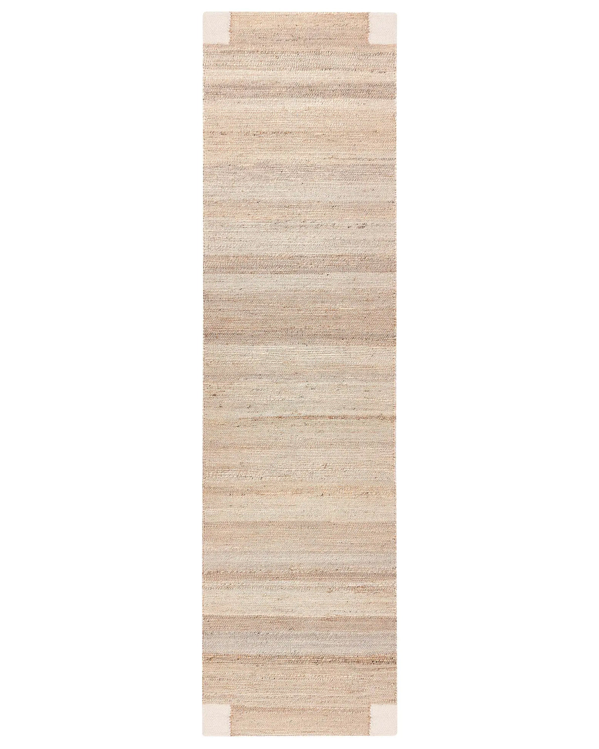 Runner Rug Light Beige Jute 80 x 300 cm Rectangular Woven Rustic Style Hallway Bedroom Beliani