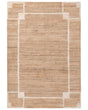 Area Rug Light Beige Jute 160 x 230 cm with Pattern Rectangular Woven Rustic Style Living Room Bedroom Beliani