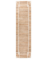 Runner Rug Light Beige Jute 80 x 300 cm with Pattern Rectangular Woven Rustic Style Living Room Bedroom Beliani