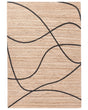Area Rug Beige Jute 160 x 230 cm with Decorative Accents Rectangular Woven Rustic Style Living Room Bedroom Beliani
