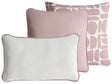 Set of 3 Scatter Cushions Pink Cotton Fabric 45/30 x 45/50 cm Throw Pillow Beliani