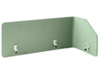 Corner Desk Screen Light Green PET Board Steel Mounting Camps 120 x 60 x 50 cm Acoustic Screen Modular Home Office Beliani