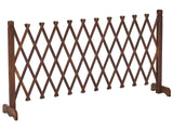 Garden Divider Trellis Dark Brown Fir Wood Privacy Screen Extendable Folding Beliani