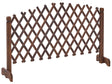 Garden Divider Trellis Dark Brown Fir Wood Privacy Screen Extendable Folding Beliani