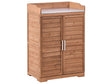 Garden Potting Bench Dark Brown Fir Wood Outdoor Furniture All Weather Resistance Compact Size Beliani