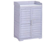 Garden Potting Bench Grey Fir Wood Outdoor Furniture All Weather Resistance Compact Size Beliani