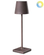 Table Lamp Brown Aluminium Indoor Outdoor Modern with Touch Switch USB Cable Charging Wireless Beliani