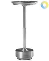 Wireless Table Lamp Silver Metal Indoor Outdoor with USB C Port Rechargeable Beliani