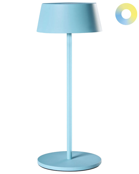 Wireless Table Lamp Blue Metal Indoor Outdoor with USB C Port Rechargeable Beliani