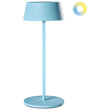 Wireless Table Lamp Blue Metal Indoor Outdoor with USB C Port Rechargeable Beliani