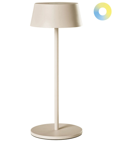Wireless Table Lamp Beige Metal Indoor Outdoor with USB C Port Rechargeable Beliani