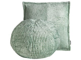 Set of 2 Decorative Cushions Green Corduroy Solid Pattern 45 x 45 cm 30 x 30 cm Boho Dcor Accessories Bedroom Living Room Beliani