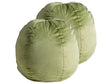 Set of 2 Decorative Cushions Olive Green Velvet Solid Pattern 33 x 33 cm Boho Dcor Accessories Bedroom Living Room Beliani