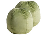 Set of 2 Decorative Cushions Olive Green Velvet Solid Pattern 33 x 33 cm Boho Dcor Accessories Bedroom Living Room Beliani