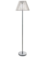 Outdoor Solar Floor Lamp Grey Synthetic Material Iron Base LED Garden Patio Energy-Efficient Beliani