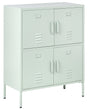 Sideboard Mint Green Iron 4 Doors Cabinet for Documents Home Office Beliani
