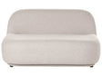 2 Seater Sofa Loveseat Beige Fabric Easy Clean Contemporary Retro Design Low Back Modern Minimalist Beliani