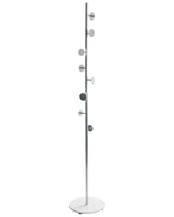 Coat Stand Silver Metal Marble Base Freestanding Jacket Rack Industrial Hallway Accessories Beliani