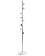 Coat Stand Silver Metal Marble Base Freestanding Jacket Rack Industrial Hallway Accessories Beliani