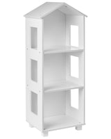 Children Bookshelf White MDF 3-Tier Shelf for Kids Room Playroom Scandinavian Style Beliani