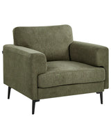 Armchair Green Fabric Upholstery Iron Legs Minimalistic Mid Cenutry Modern Style Beliani
