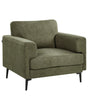 Armchair Green Fabric Upholstery Iron Legs Minimalistic Mid Cenutry Modern Style Beliani