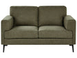 2 Seater Sofa Green Fabric Upholstery Iron Legs Minimalistic Mid Cenutry Modern Style Beliani