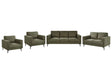 Living Room Set Green Fabric Upholstery Iron Legs 2 Seater 3 Seater 2 Armchairs Minimalistic Mid Cenutry Modern Style Beliani