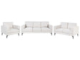 Living Room Set Light Beige Fabric Upholstery Iron Legs 2 Seater 3 Seater Armchair Minimalistic Mid Cenutry Modern Style Beliani