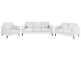 Living Room Set Light Beige Fabric Upholstery Iron Legs 2 Seater 3 Seater Armchair Minimalistic Mid Cenutry Modern Style Beliani