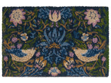 Doormat Multicolour Natural Coir PVC Backing Anti-Slip 40 x 60 cm Floral Motif Modern Indoor Decoration Beliani