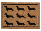 Doormat Natural Coir PVC Backing Anti-Slip 40 x 60 cm Dog Print Modern Indoor Decoration Beliani