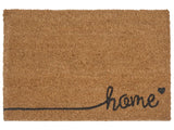 Doormat Natural Coir PVC Backing Anti-Slip 40 x 60 cm Home Text Motif Modern Indoor Decoration Beliani