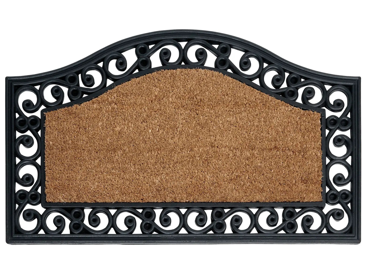 Doormat Natural Coir PVC Backing Anti-Slip 45 x 75 cm Modern Indoor Decoration Beliani