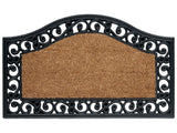 Doormat Natural Coir PVC Backing Anti-Slip 45 x 75 cm Modern Indoor Decoration Beliani