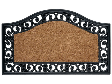 Doormat Natural Coir PVC Backing Anti-Slip 45 x 75 cm Modern Indoor Decoration Beliani