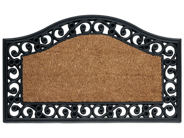 Doormat Natural Coir PVC Backing Anti-Slip 45 x 75 cm Modern Indoor Decoration Beliani