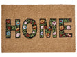 Doormat Natural Coir PVC Backing Anti-Slip 40 x 60 cm Caption Text Motif Modern Indoor Decoration Beliani