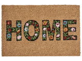 Doormat Natural Coir PVC Backing Anti-Slip 40 x 60 cm Caption Text Motif Modern Indoor Decoration Beliani