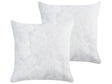 Set of 2 Cushion Fillers White Polyester 45 x 45 cm Cushion Inserts Bedroom Beliani