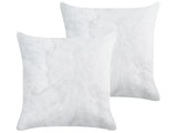 Set of 2 Cushion Fillers White Polyester 45 x 45 cm Cushion Inserts Bedroom Beliani
