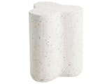 Side Table White with Terrazzo Effect Magnesium Oxide Fibreglass Irregular Shape Indoor Outdoor Modern UV Resistant Beliani