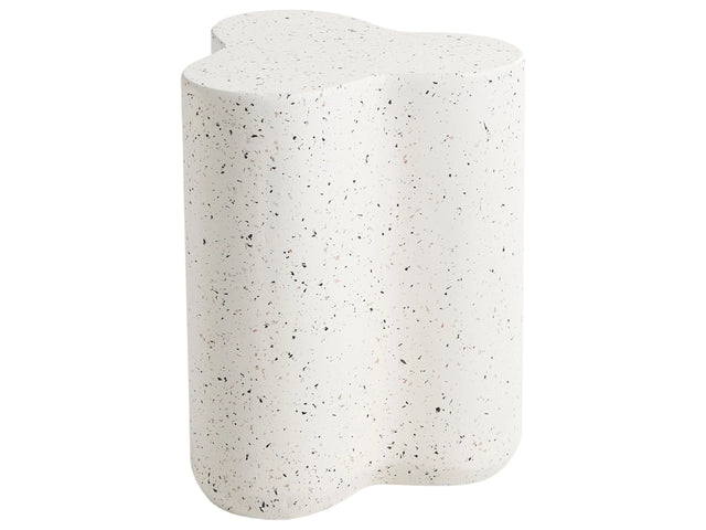 Side Table White with Terrazzo Effect Magnesium Oxide Fibreglass Irregular Shape Indoor Outdoor Modern UV Resistant Beliani