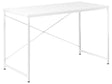Desk White MDF Tabletop Powder Coated Iron Legs and Frame Home Office Modern Industrial Beliani