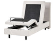 Electric Bed Light Beige EU Small Single 2ft6 Remote Control Adjustable Fabric Upholstery Beliani
