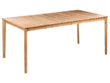 Garden Dining Table Light Brown Acacia Wood 180 x 100 cm for 6 Outdoor Rectangular Rustic Style Beliani