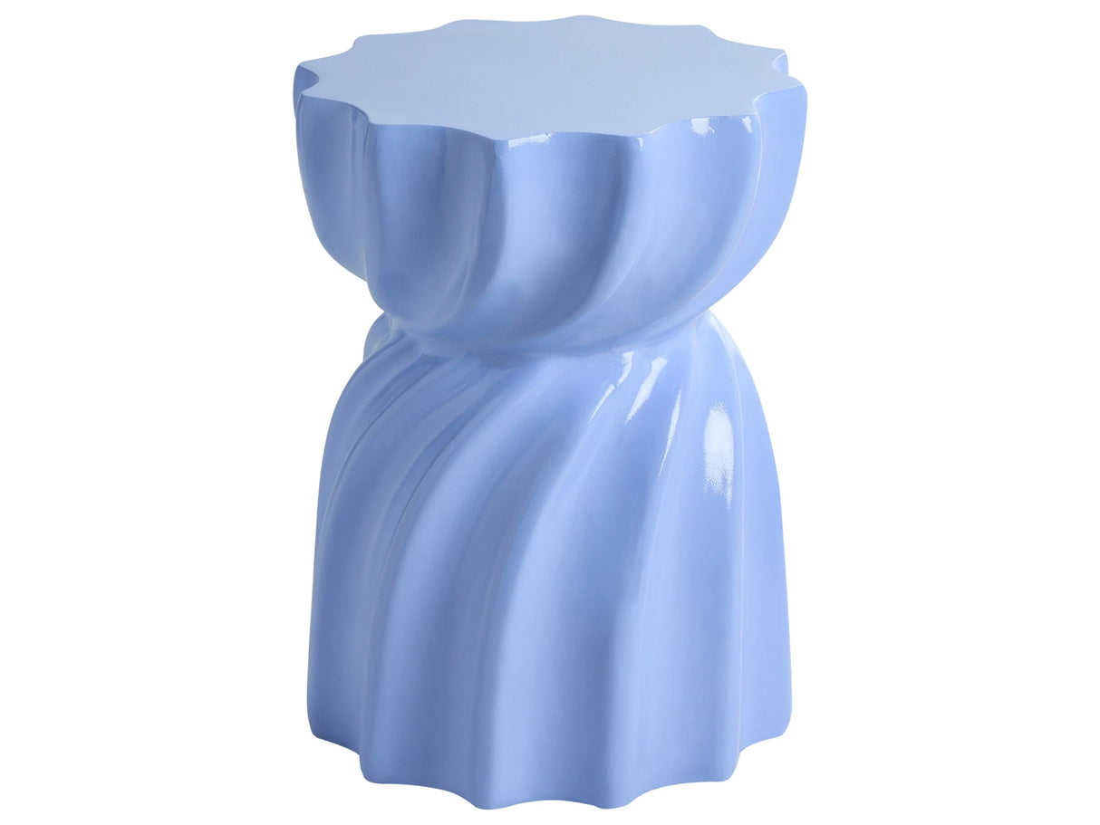 Side Table Blue MgO Fibreglass Indoor Living Room Bedroom Irregular Shape Modern Beliani