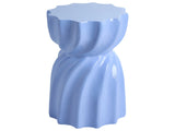 Side Table Blue MgO Fibreglass Indoor Living Room Bedroom Irregular Shape Modern Beliani